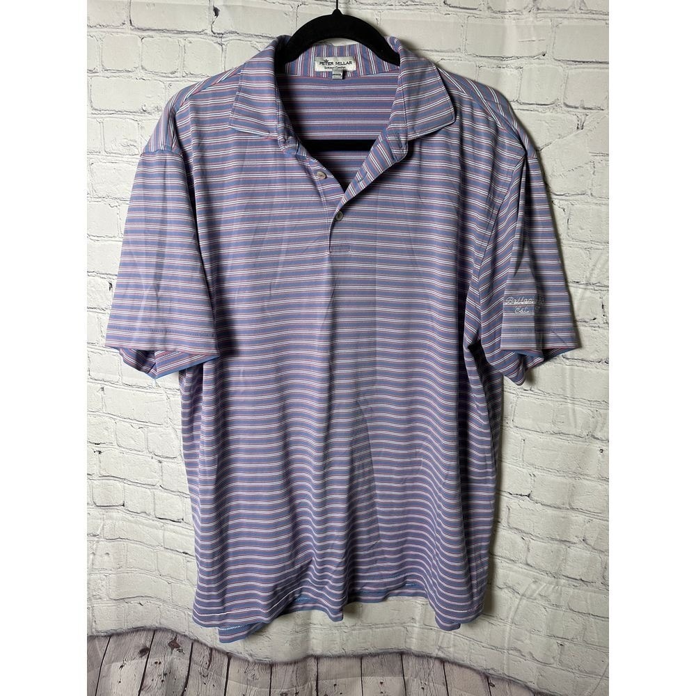 Peter Millar Summer Comfort Striped Button-Down Shirt Casual Elegant L